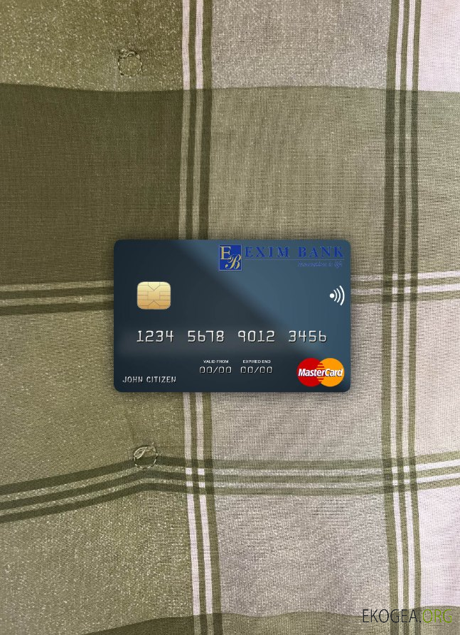 Photolook mastercard de la Djibouti Exim Bank recto